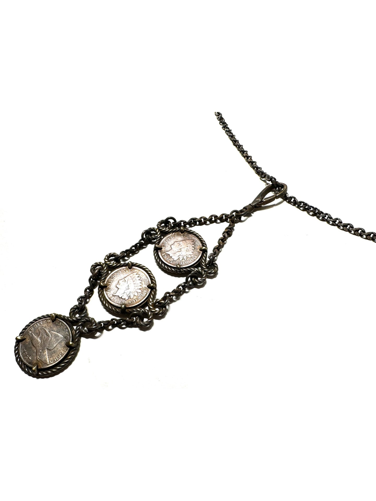 RUSTED PENDANT NECKLACE, Rust