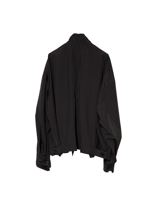 NO.286 RAINSYSTEM WOOL CROPPED JACKET, Black