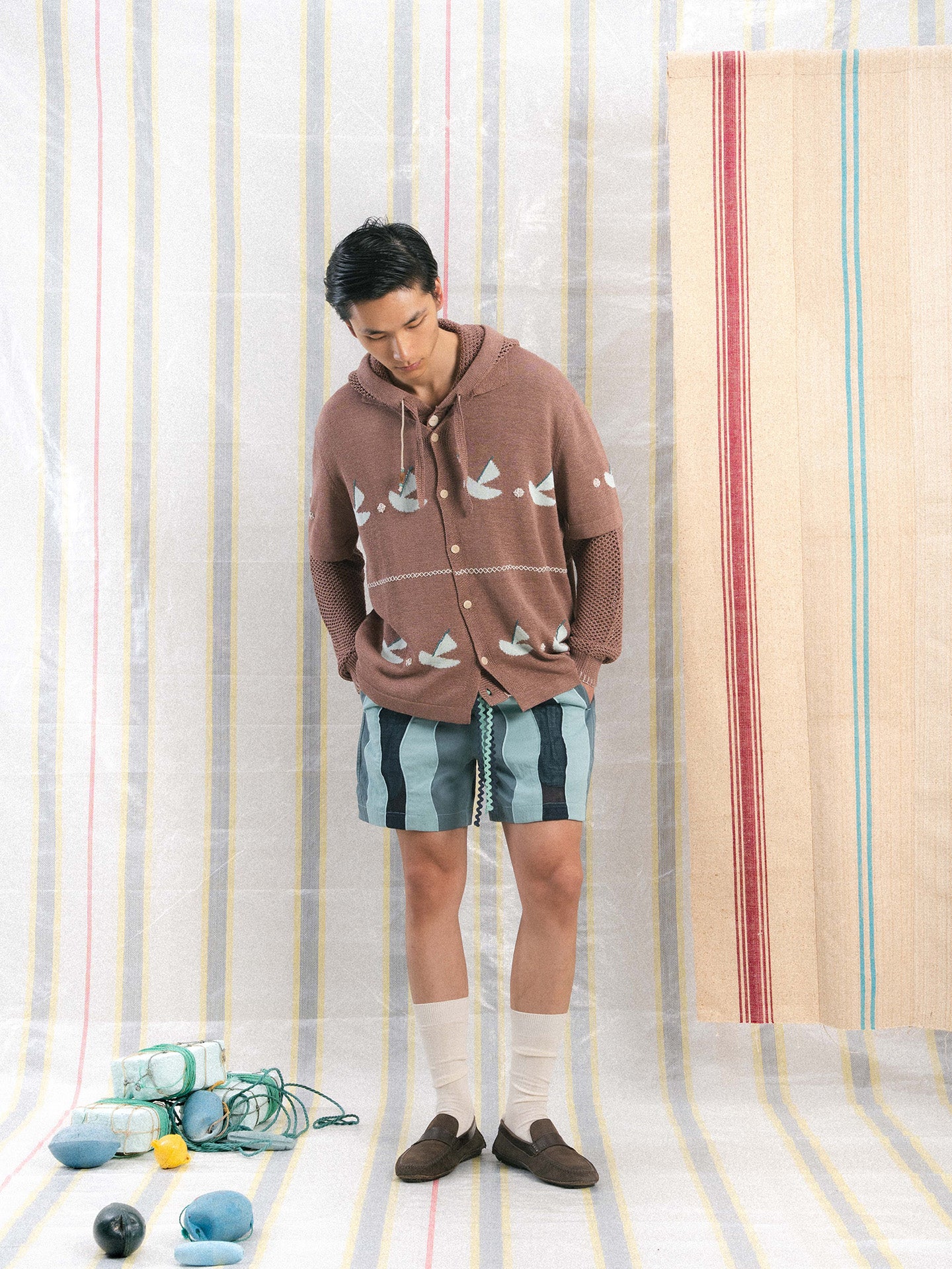 SUMMER-KNIT VOYAGE SHIRT, Brown