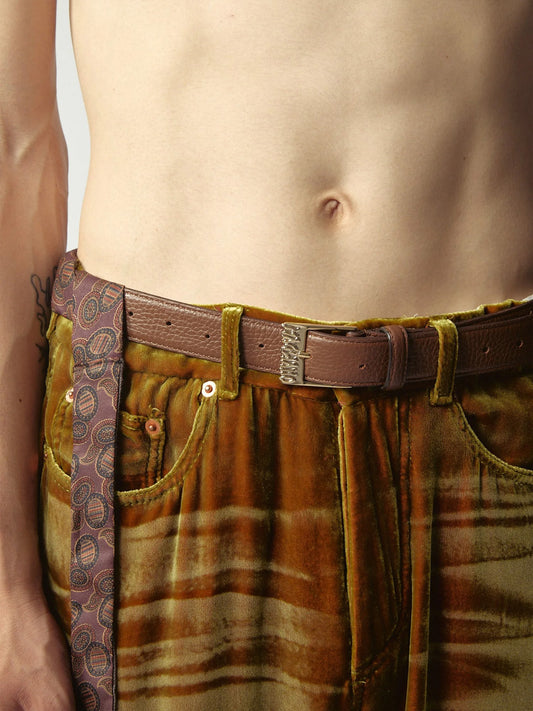 FOULARD BELT, Brown