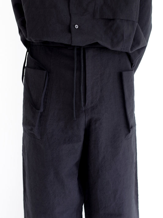 WIDE TROUSERS, BLACK