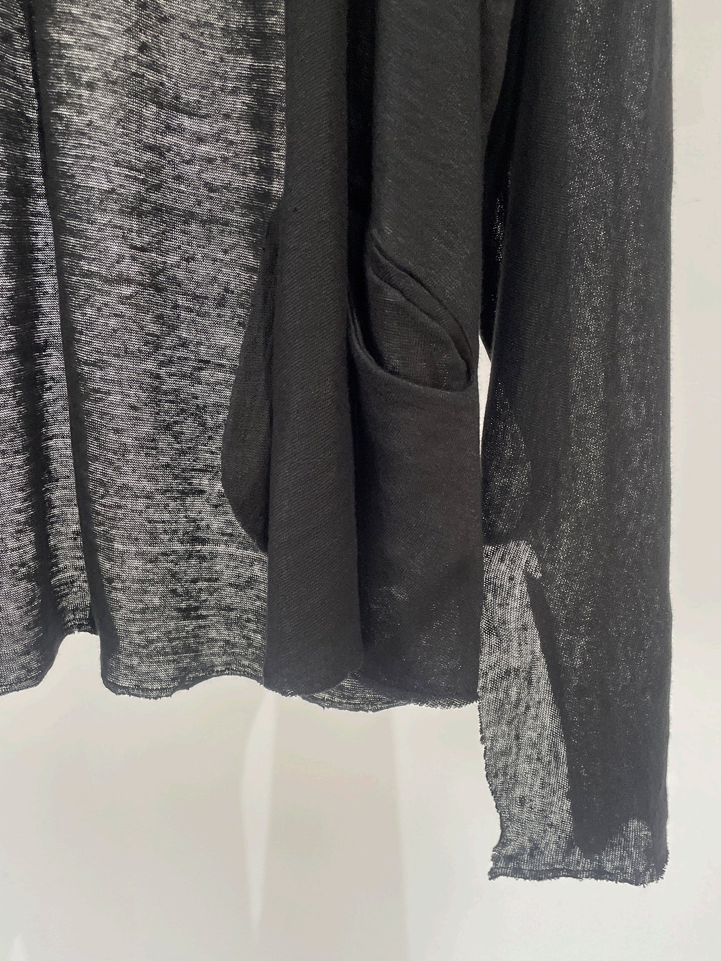 BASIC LONG SLEEVE CARDIGAN, BLACK