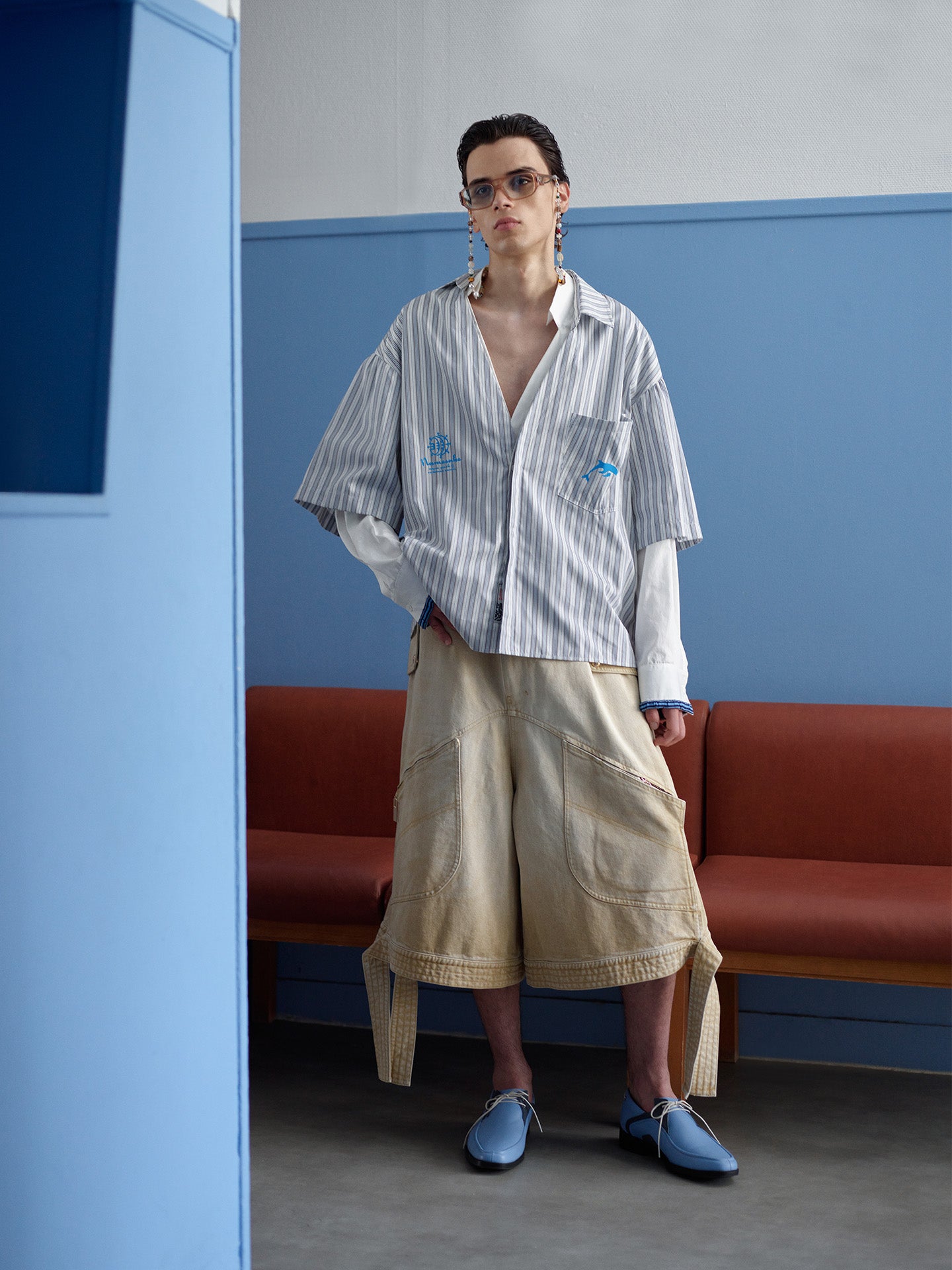 BECKHAM CARGO DENIM SHORTS, Coke Tan