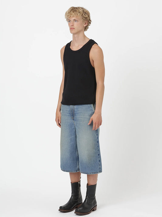 KYLE LONG DENIM SHORTS, Blue