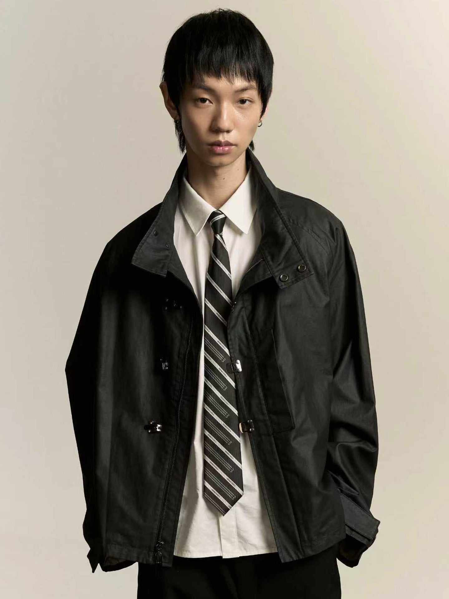 NAMESAKE LOGO OFFICE TIE, Black