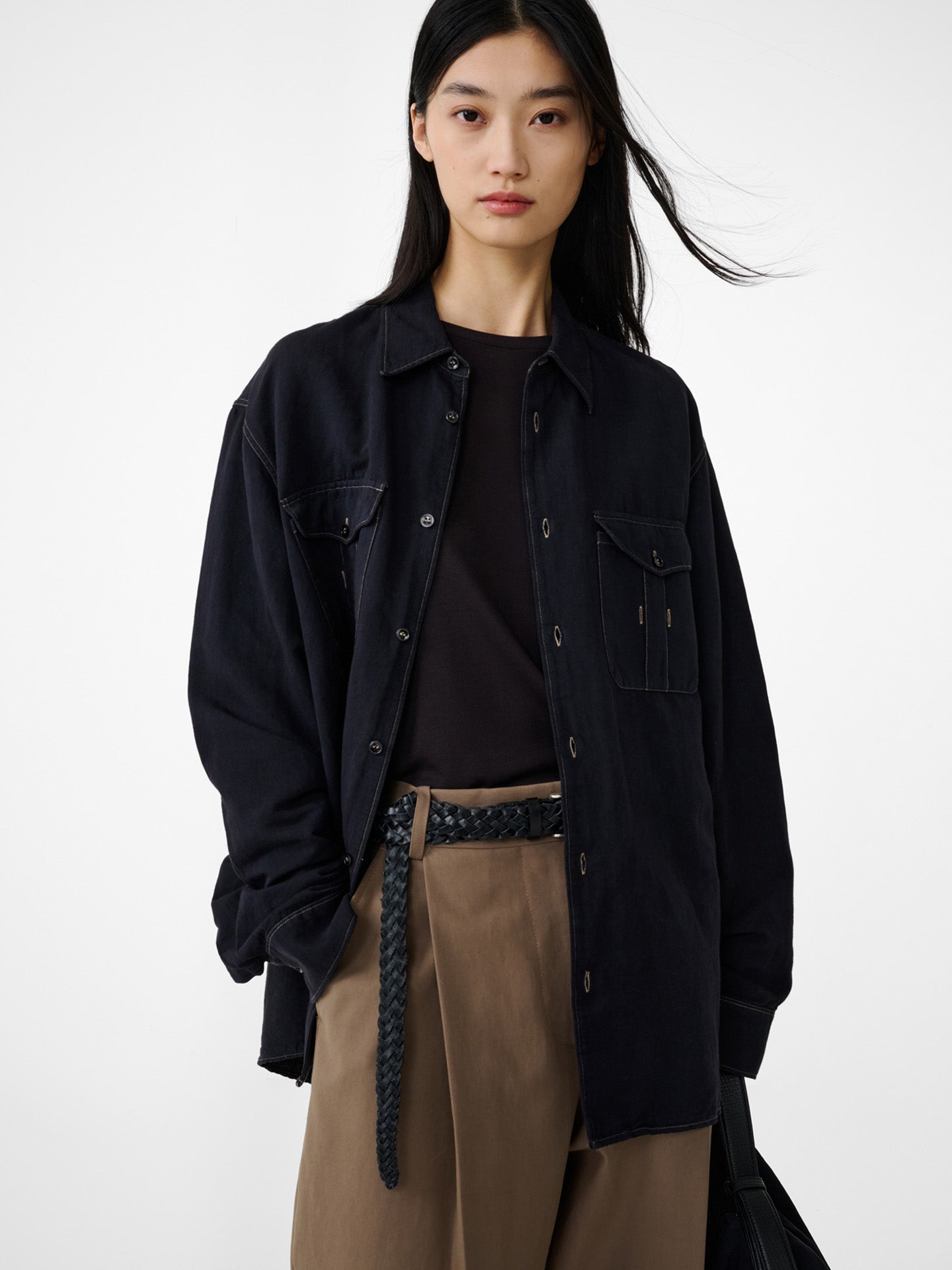 UTILITY POCKET SHIRT, BLACK GRAPE