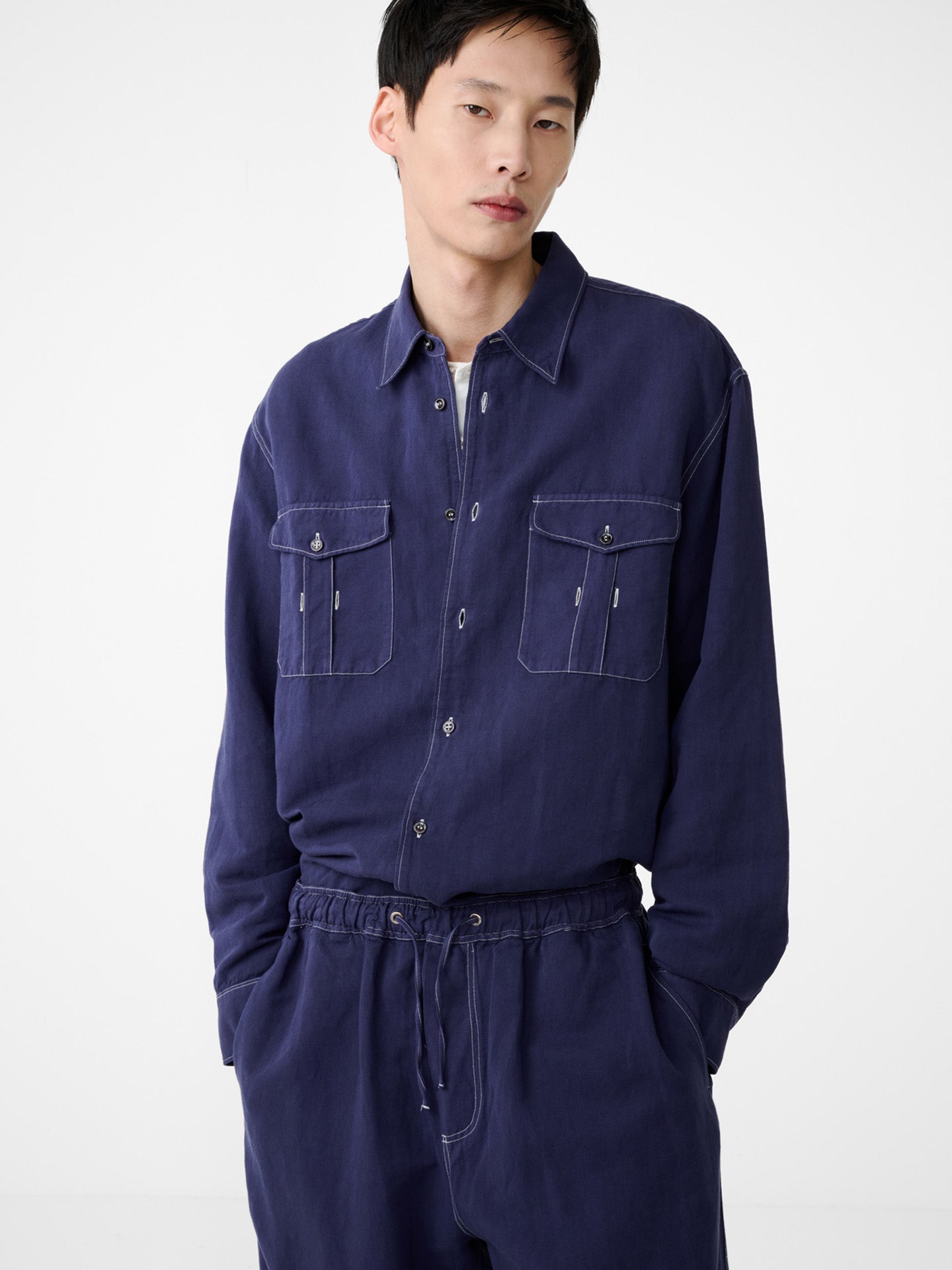 UTILITY POCKET SHIRT, INDIGO