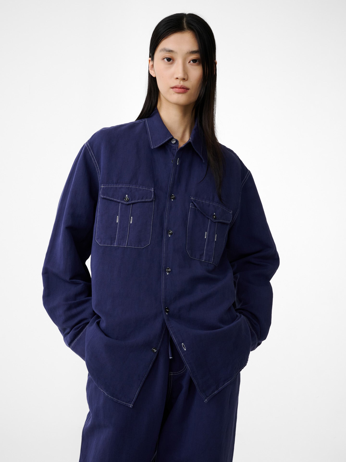 UTILITY POCKET SHIRT, INDIGO