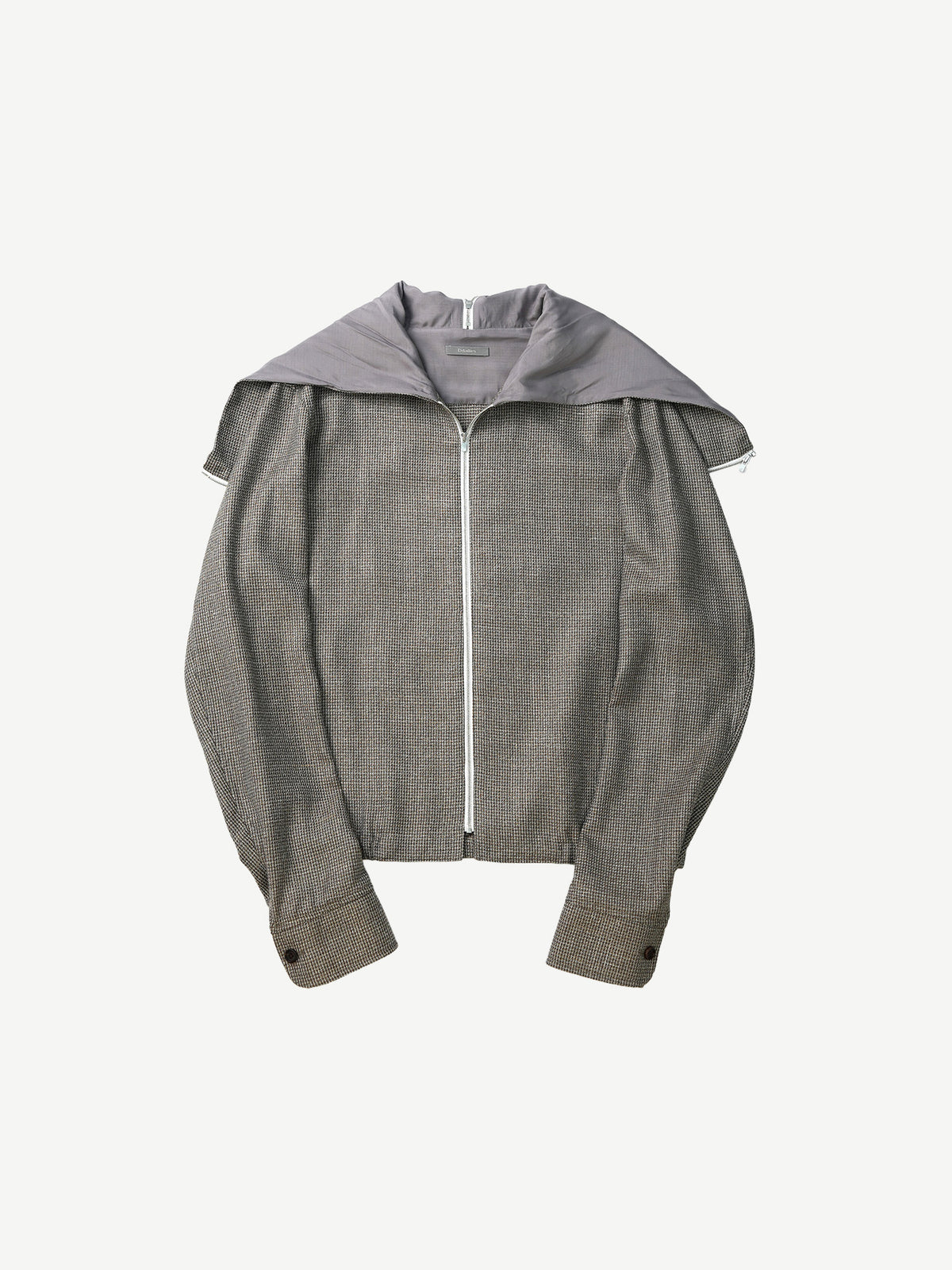 LIGHT HOODED ZIP-UP, HEATHER TWEED