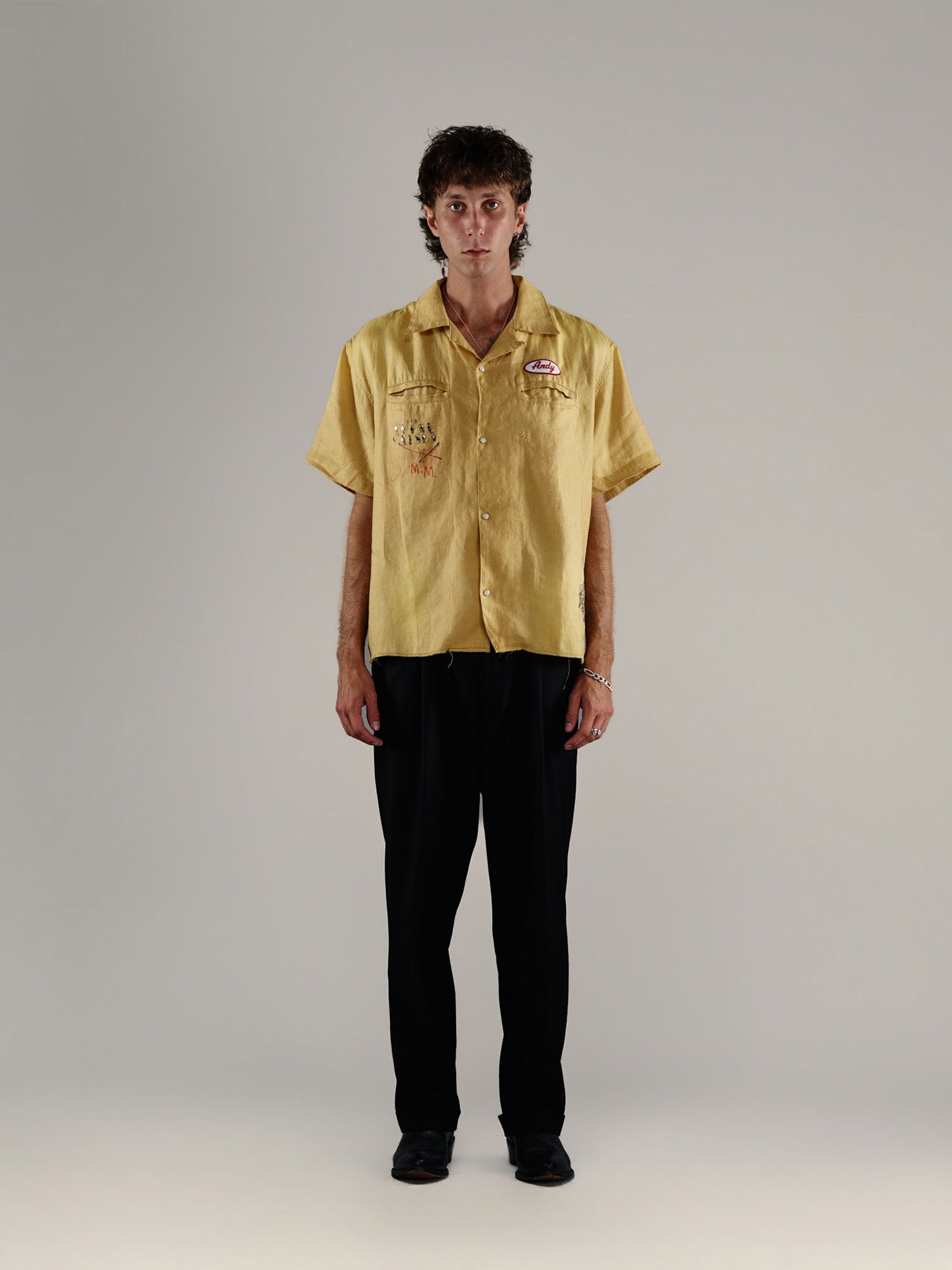MONTAUK S/S BOWLING SHIRT, Yellow
