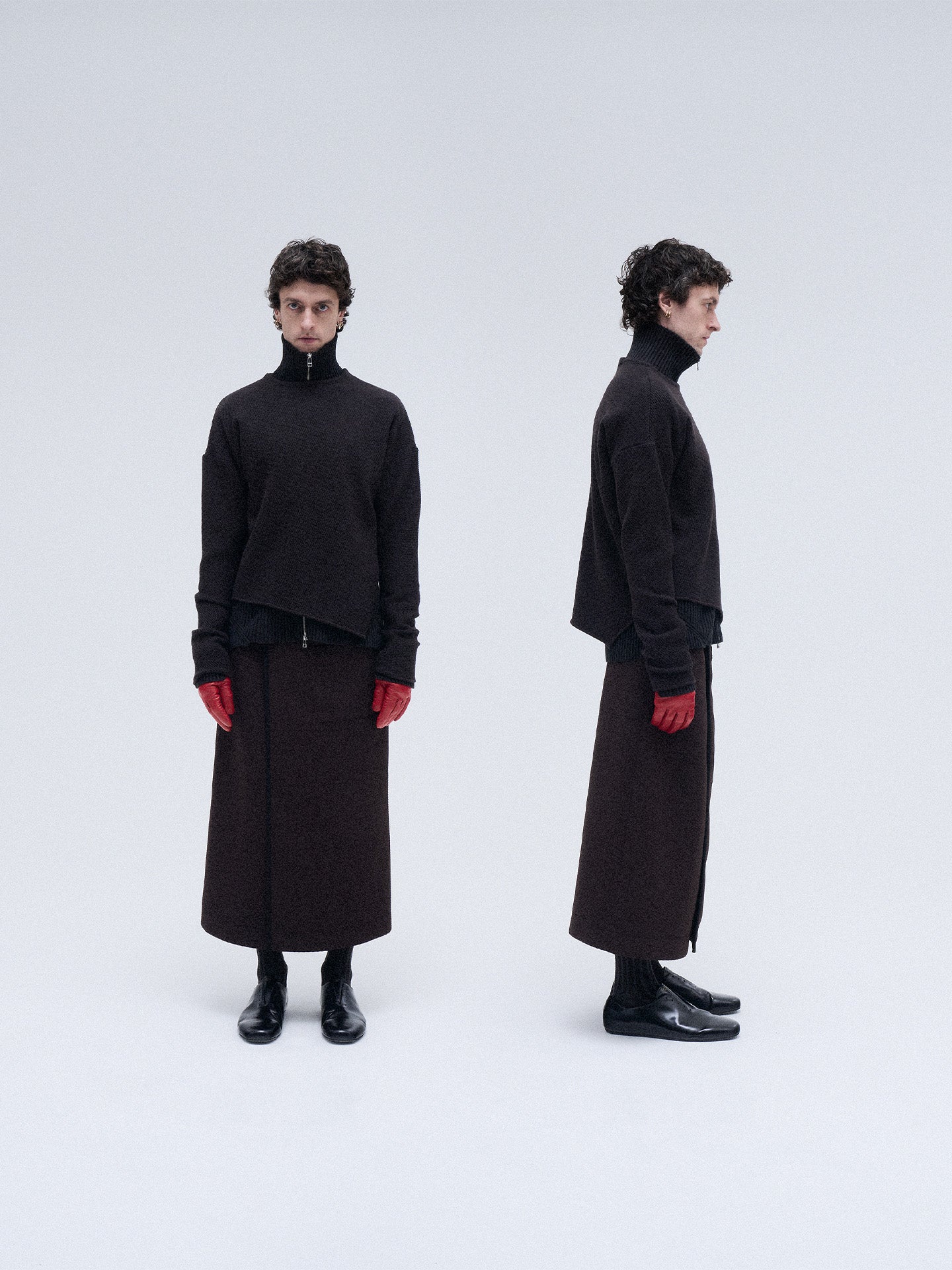 LONG SKIRT, Burgundy