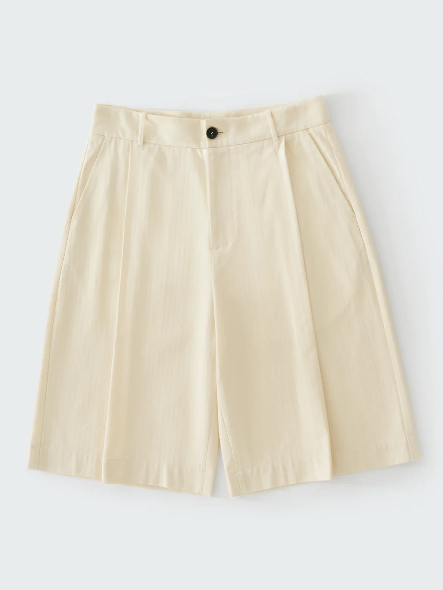 KNEE LENGTH TAILORED SHORT, ANTIQUE WHITE