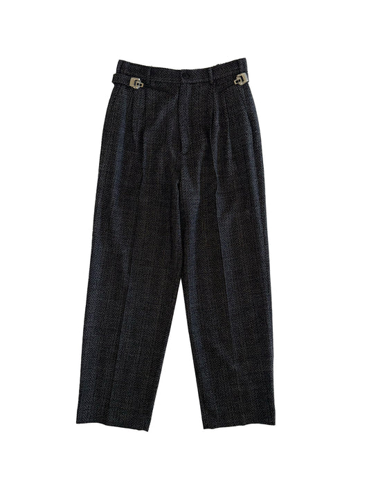 REGOLATORE DOUBLE PLEATS, Black