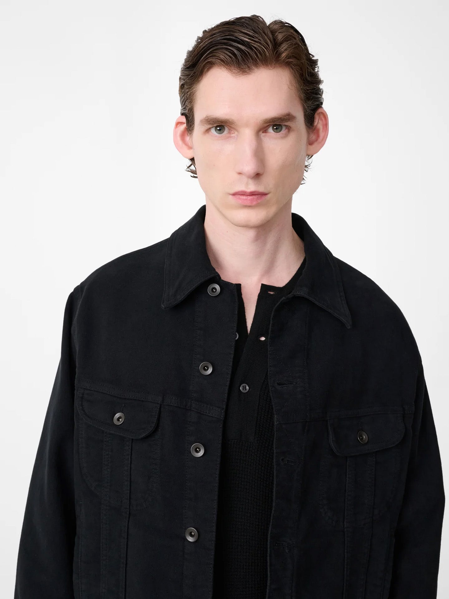 CROPPED JACKET, BLACK