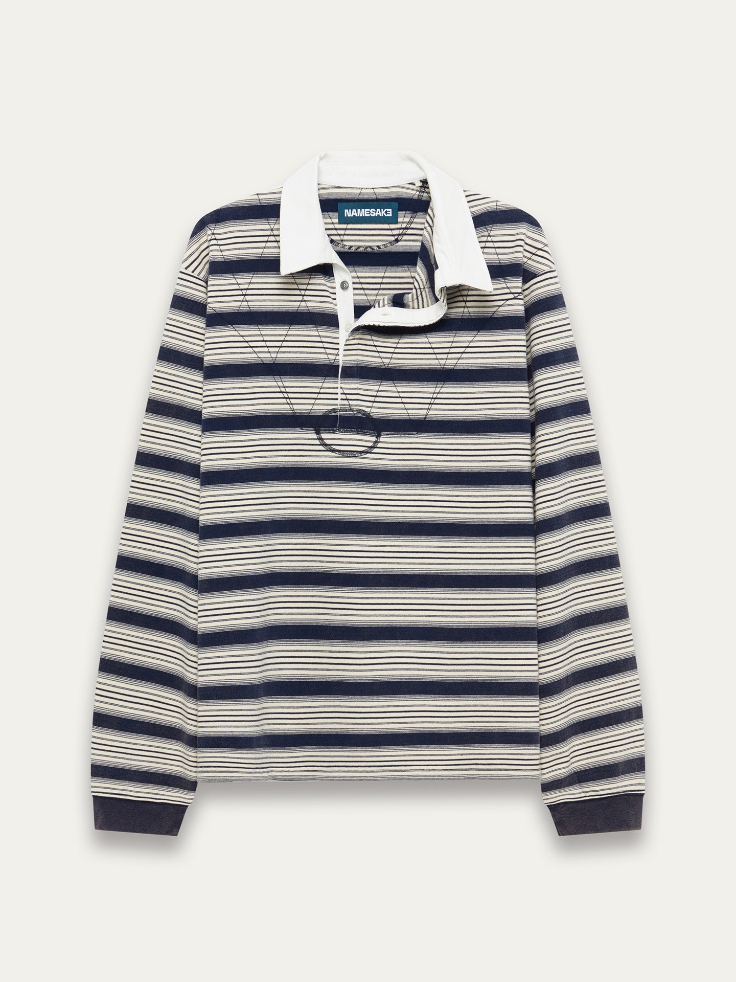 BECKHAM LS POLO SHIRT, Ivory Ink