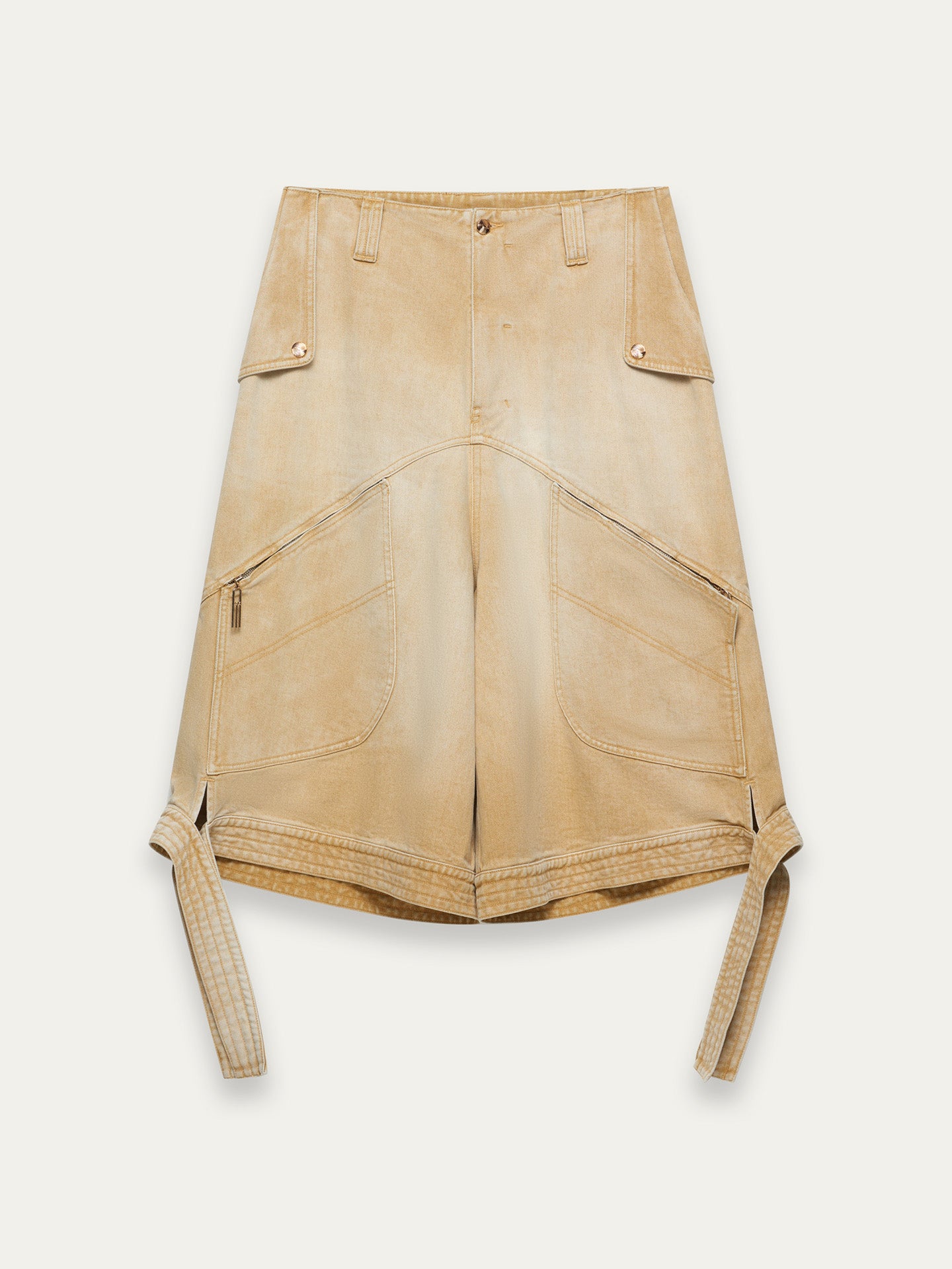 BECKHAM CARGO DENIM SHORTS, Coke Tan