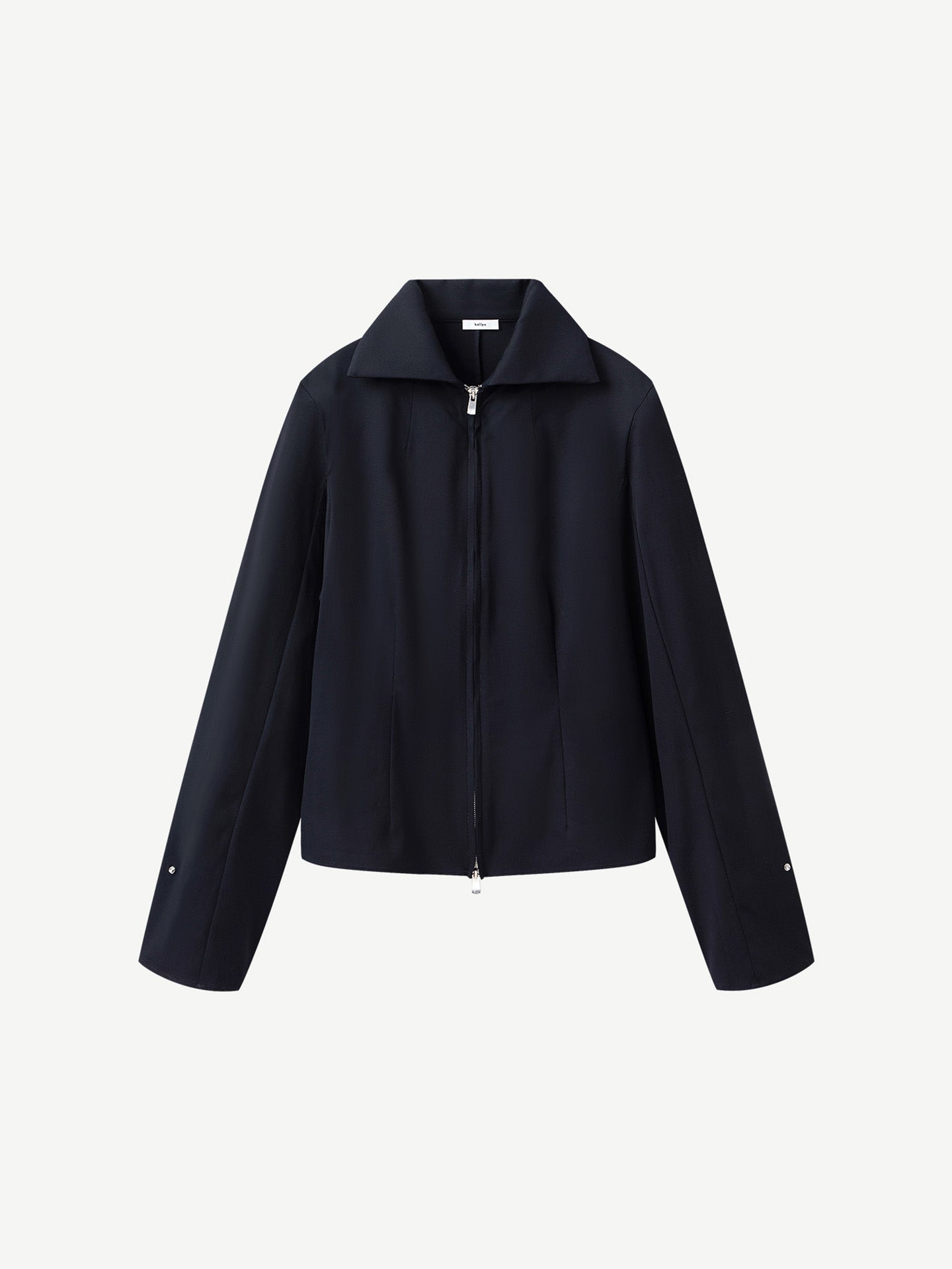 STRUCTURED SPREAD COLLAR SHIRT, BLACK