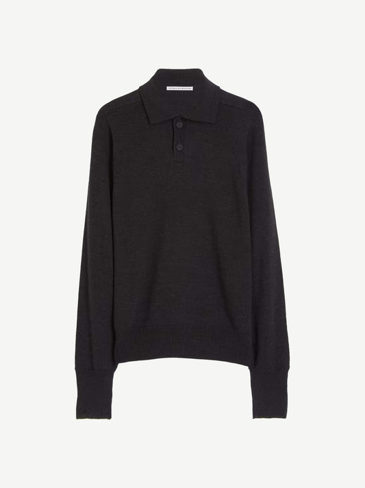 POLO SHIRT JUMPER, COAL