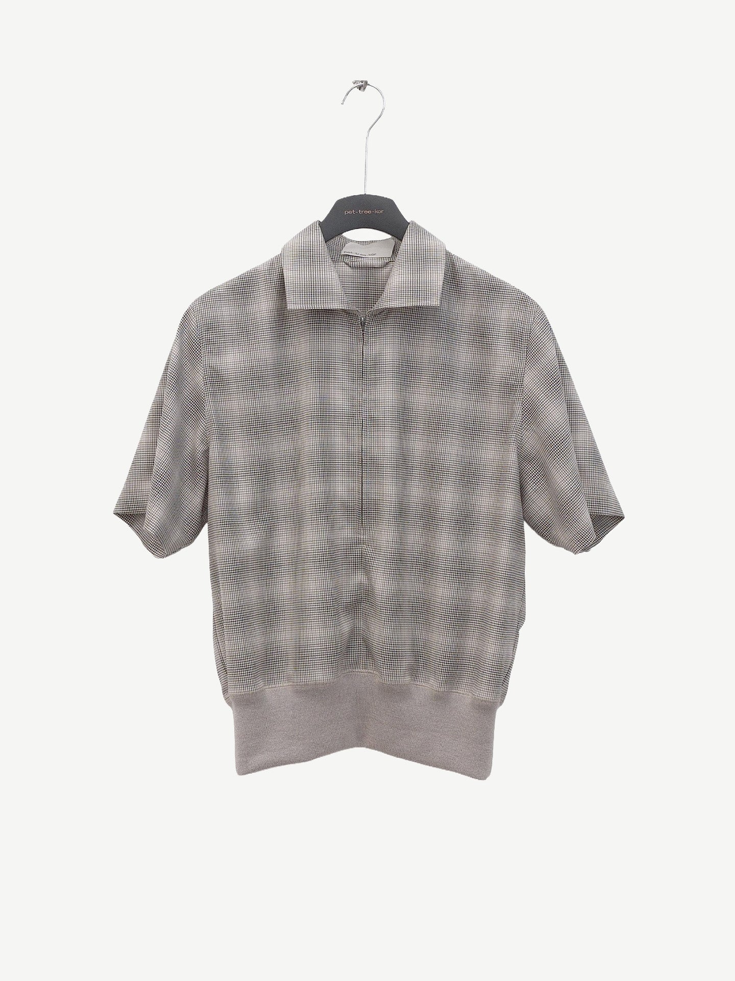 SEDIMENTARY SHIRT, Linen Houndstooth