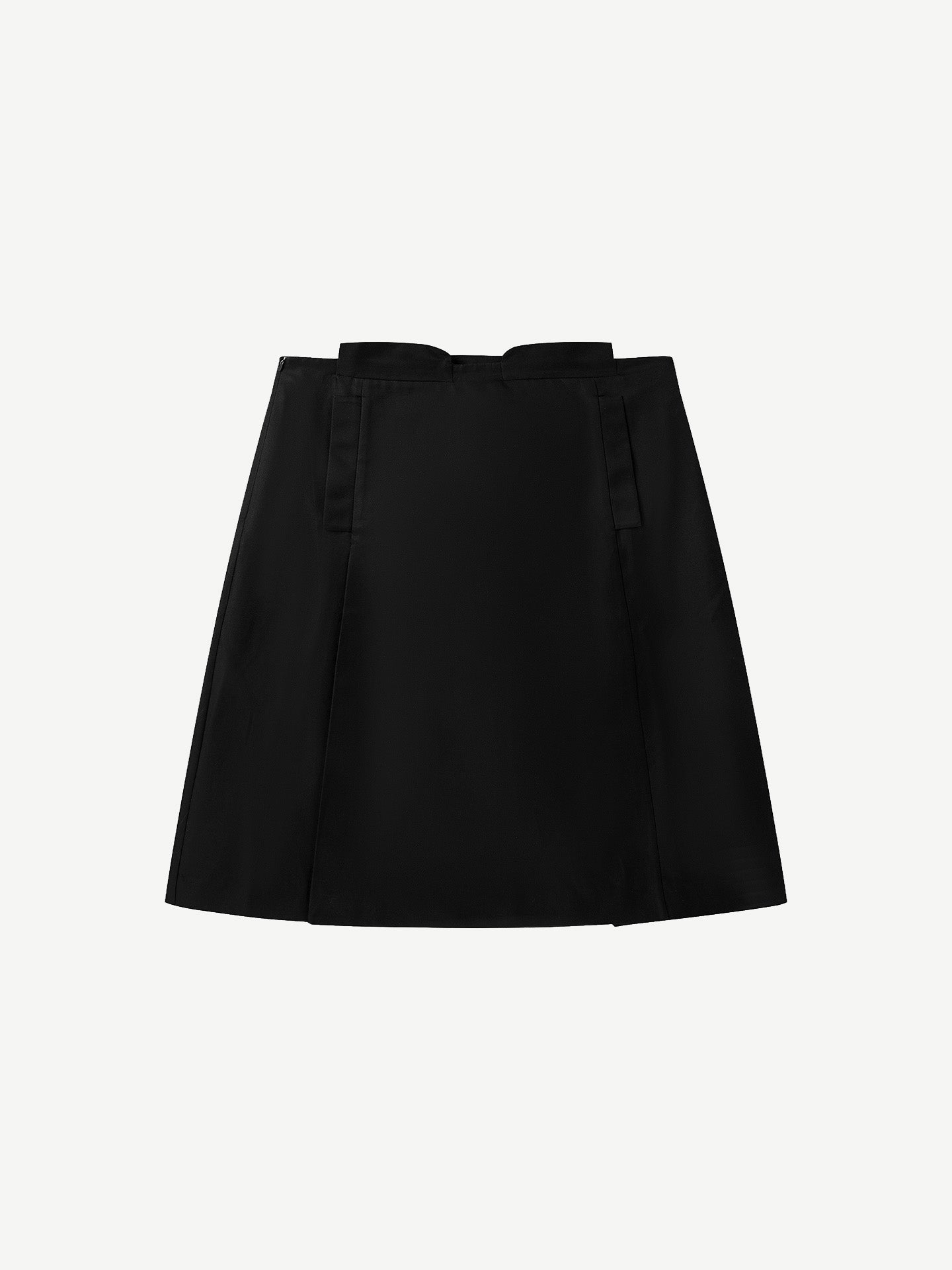 FILE SKIRT, BLACK