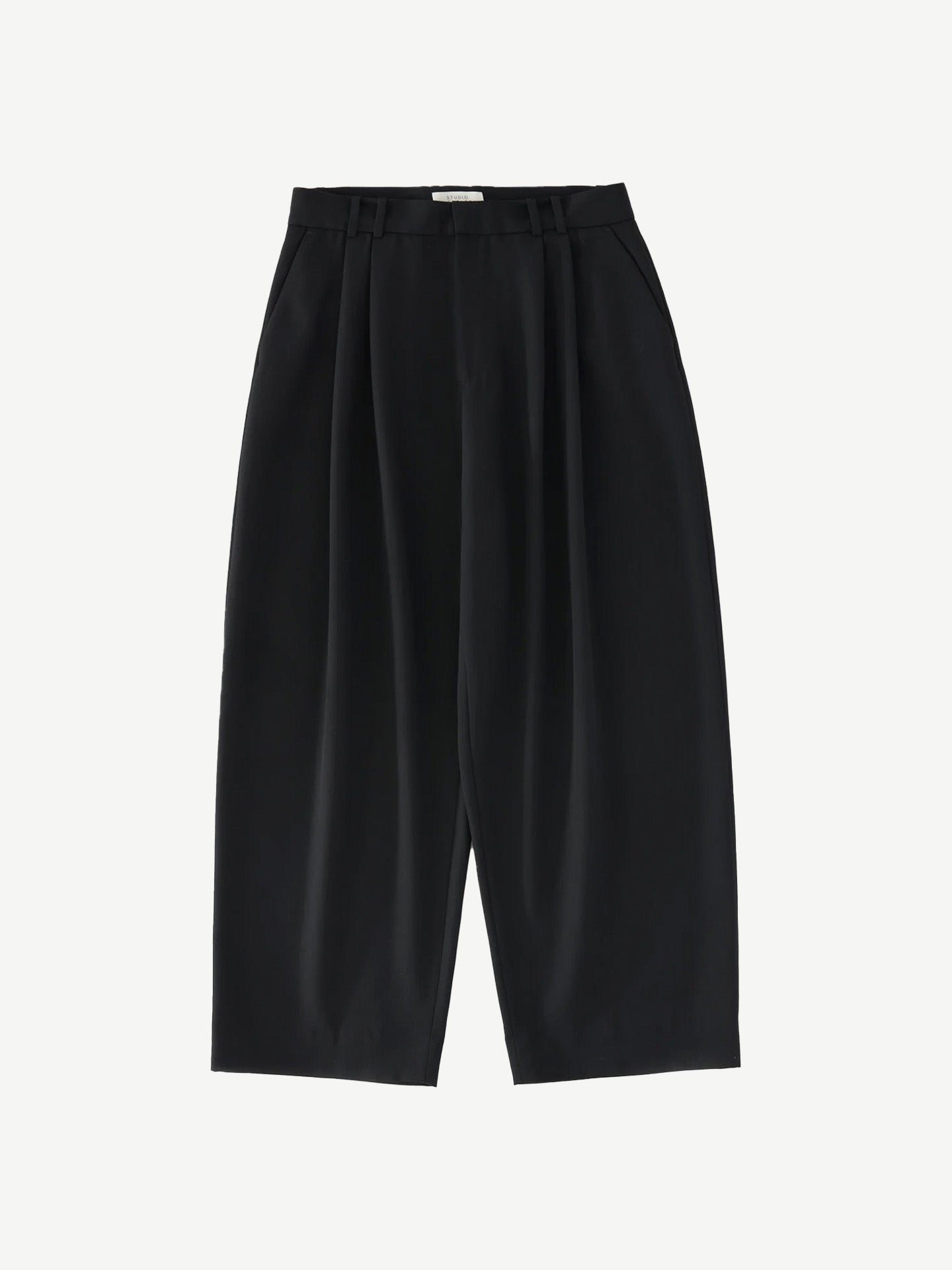 DOUBLE PLEAT VOLUME PANT, BLACK