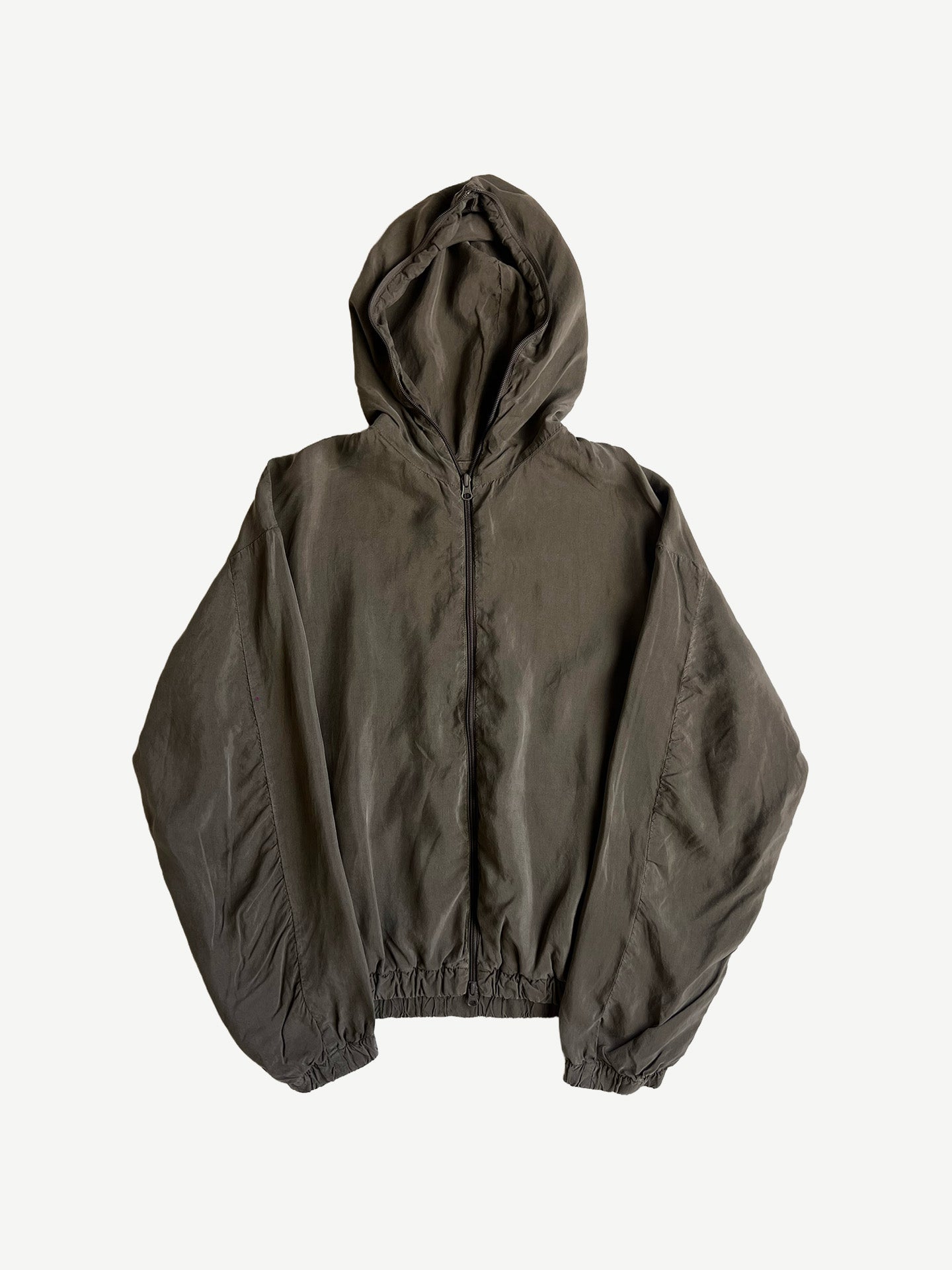 NO.216 DOUBLE CUPRO HOODED ZIPPER JACKET, DUST