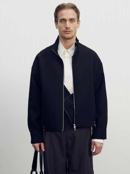 MESSENGER BAG POCKET JACKET, BLACK