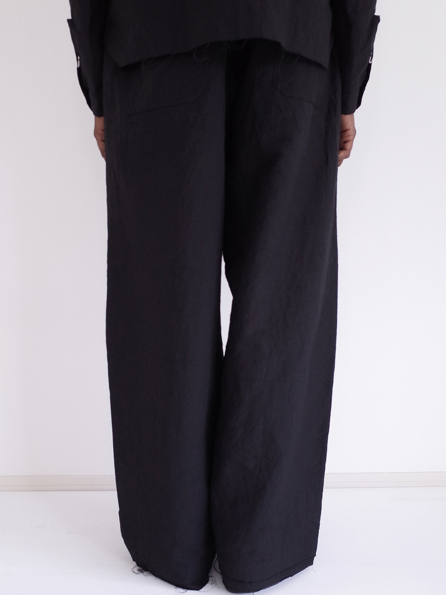 WIDE TROUSERS, BLACK