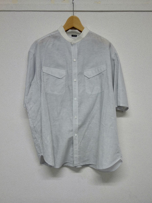 S/S MUSLIN SHIRT, White Stripe