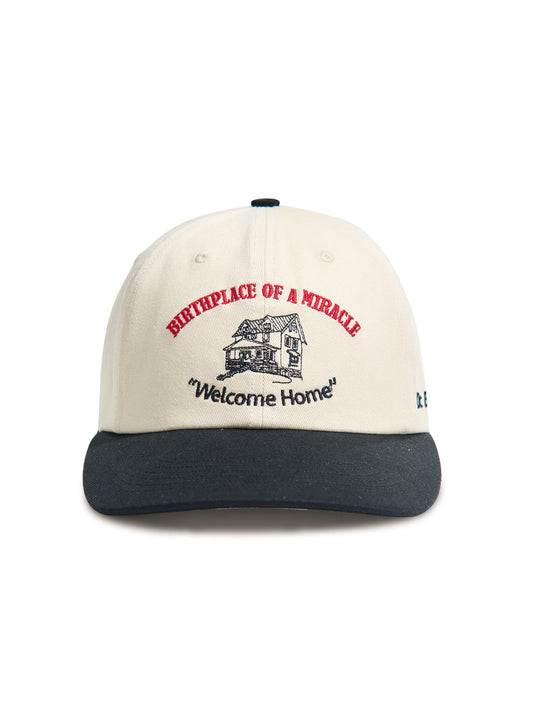 WELCOME HOME LOW PROFILE HAT, White