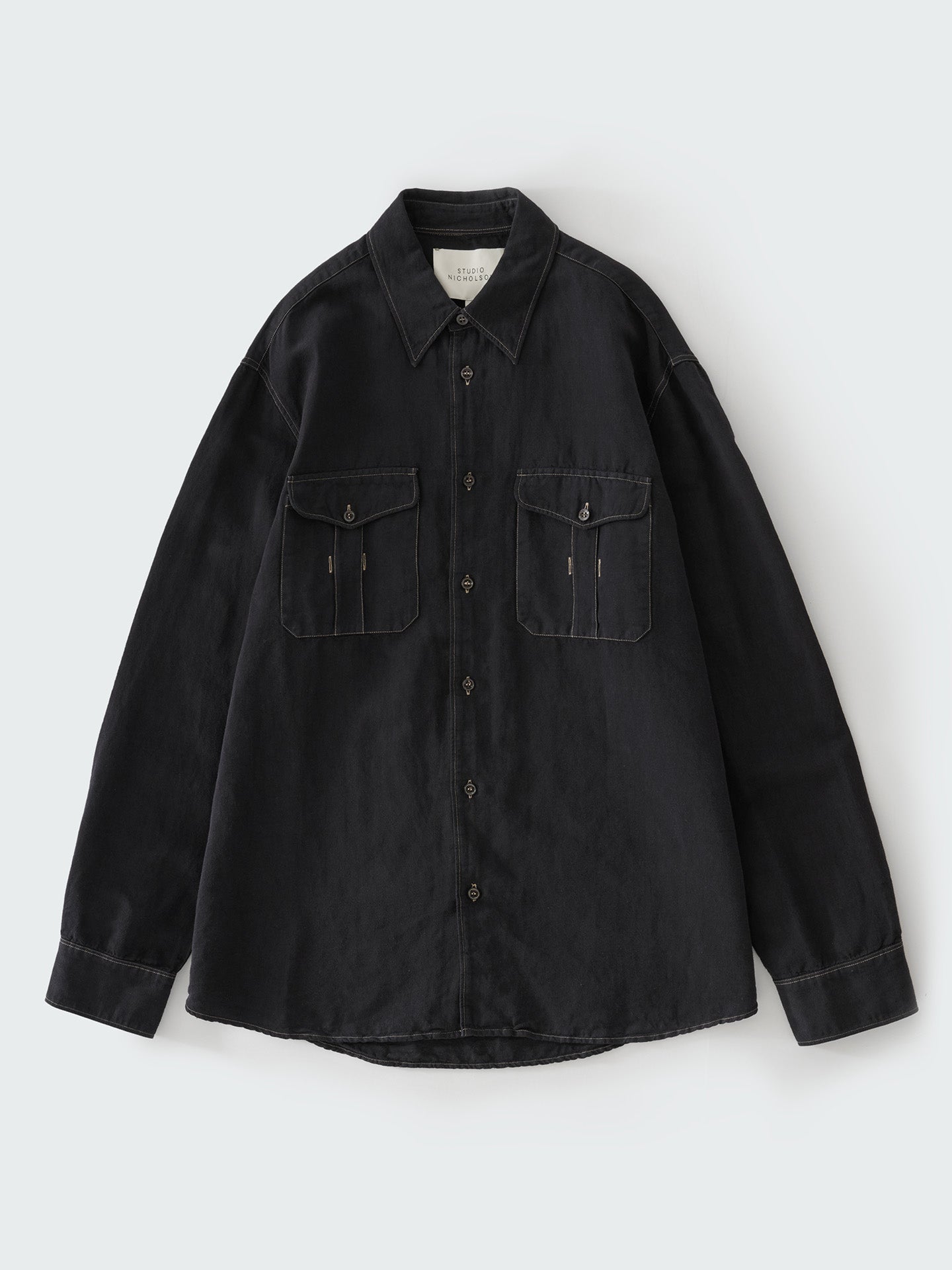 UTILITY POCKET SHIRT, BLACK GRAPE
