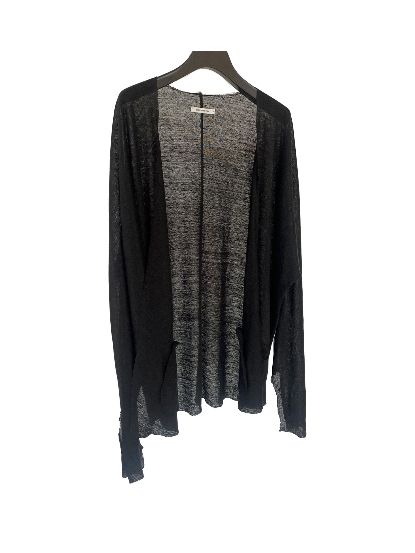 BASIC LONG SLEEVE CARDIGAN, BLACK