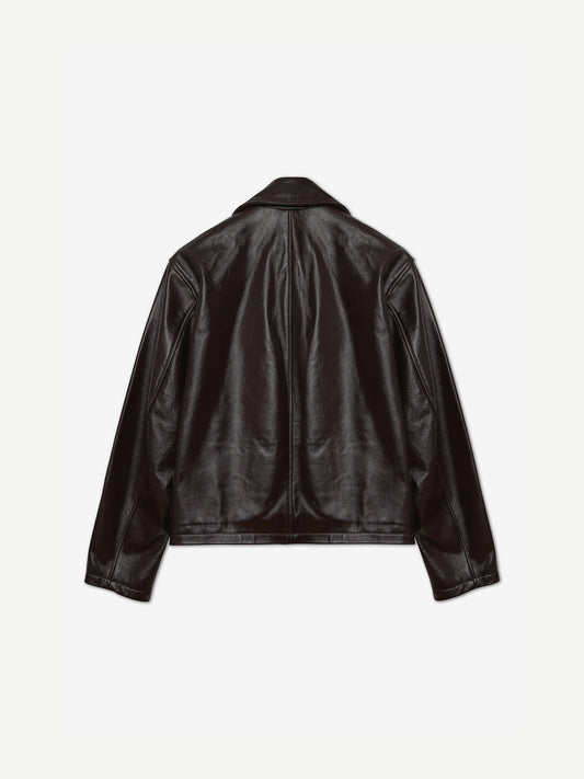 FOLD BLOUSON, DARK BROWN