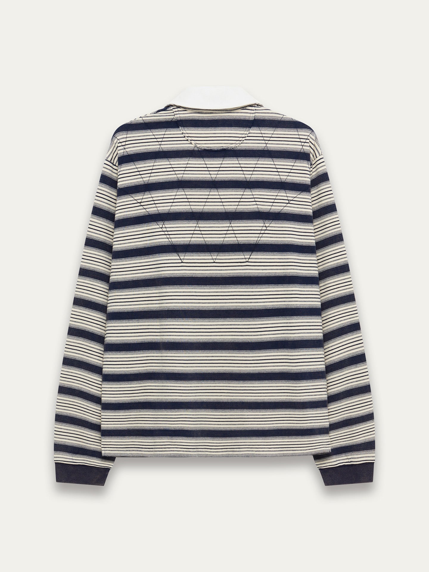 BECKHAM LS POLO SHIRT, Ivory Ink