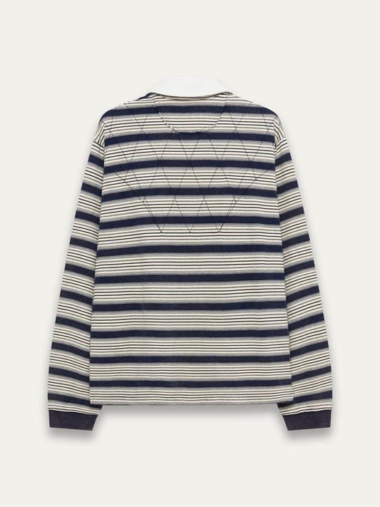 BECKHAM LS POLO SHIRT, Ivory Ink