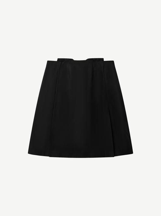 FILE SKIRT, BLACK