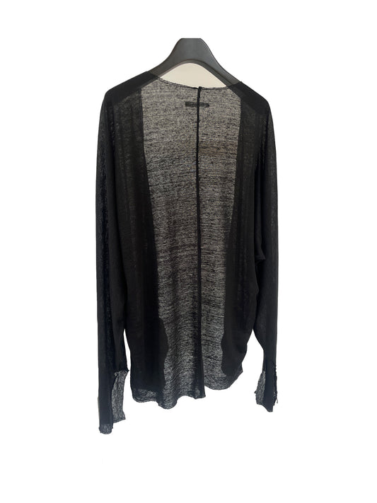 BASIC LONG SLEEVE CARDIGAN, BLACK