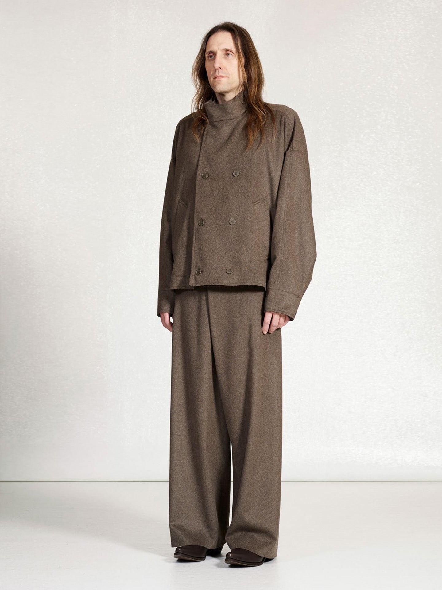 NO.286 HEAVY WOOL CROPPED OVERSIZED JACKET, DUST