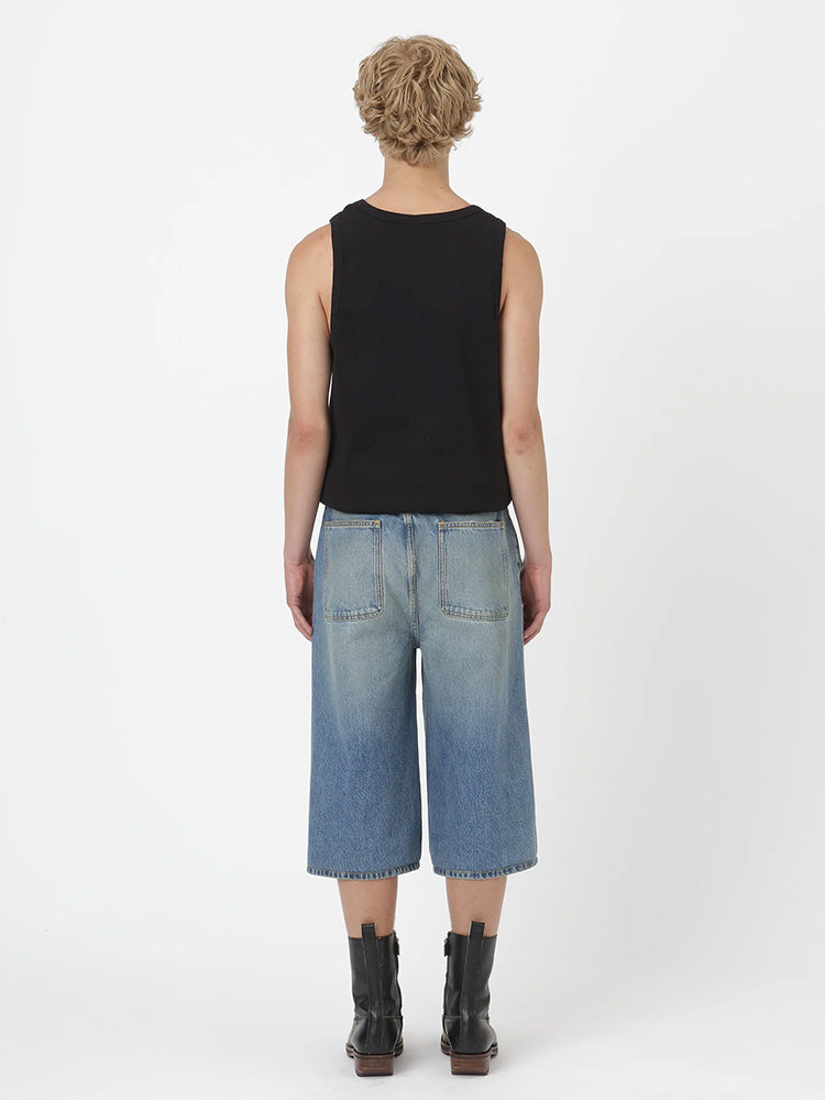 KYLE LONG DENIM SHORTS, Blue