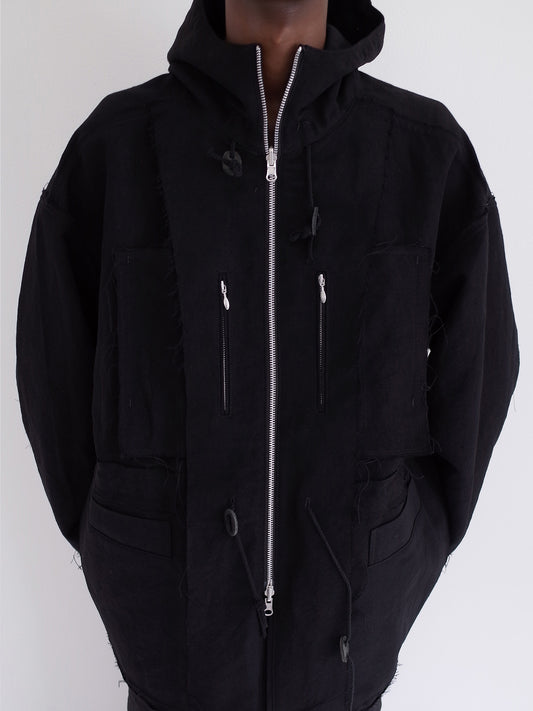 REVERSIBLE BOYHOOD PARKA, BLACK