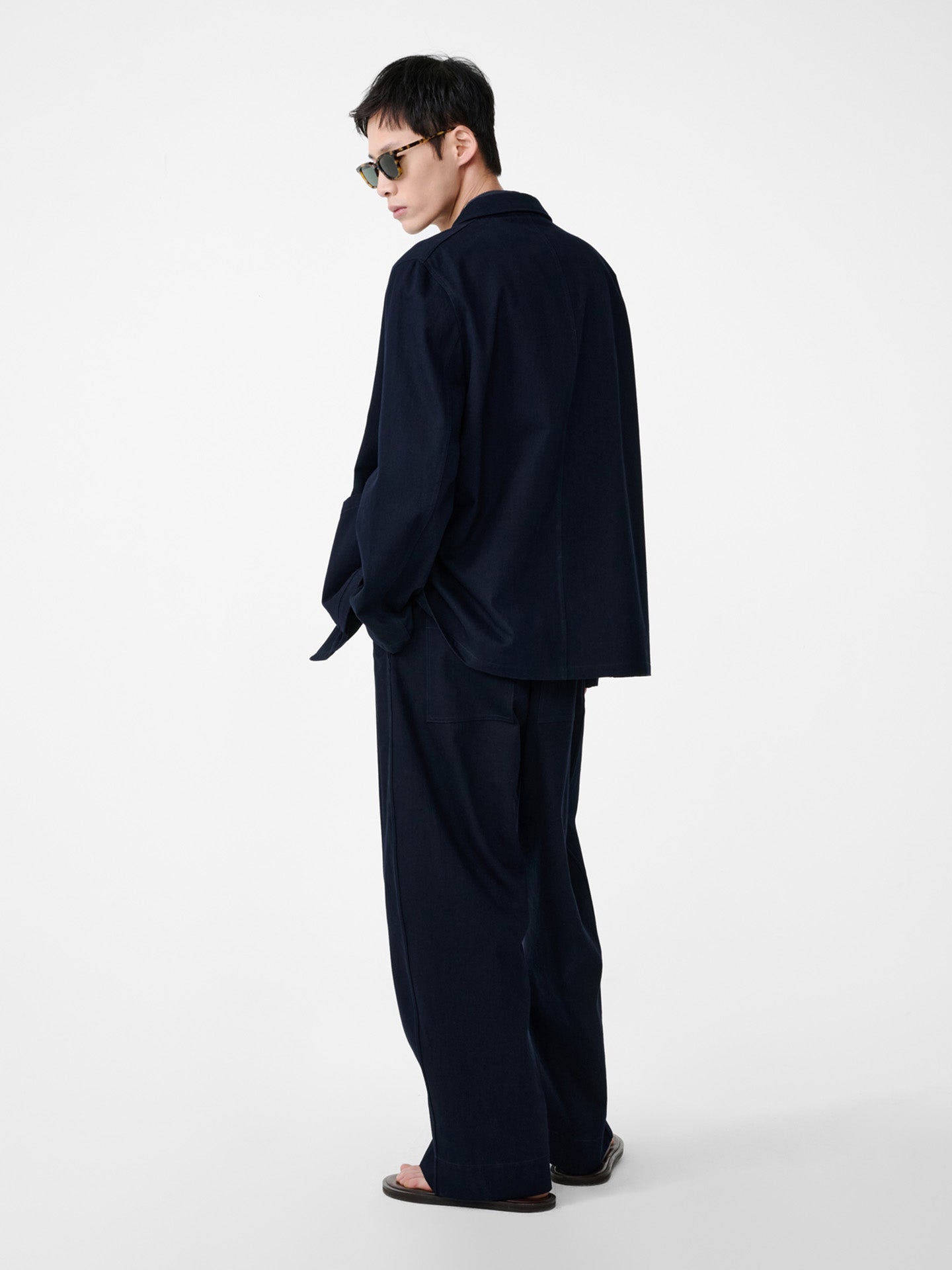 BELTED PANT, Indigo
