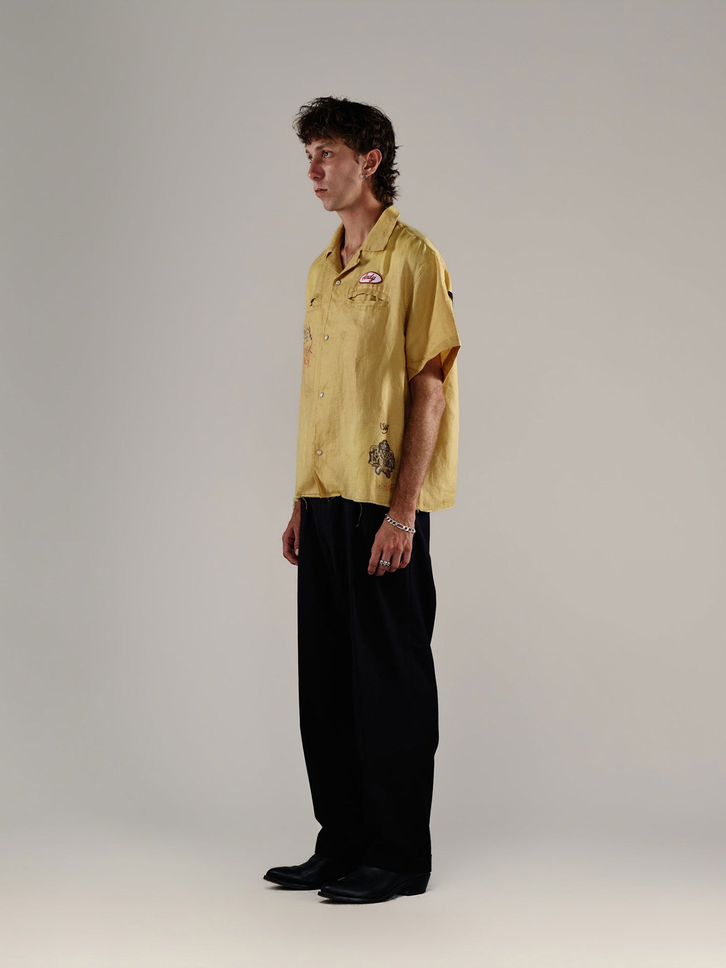 MONTAUK S/S BOWLING SHIRT, Yellow