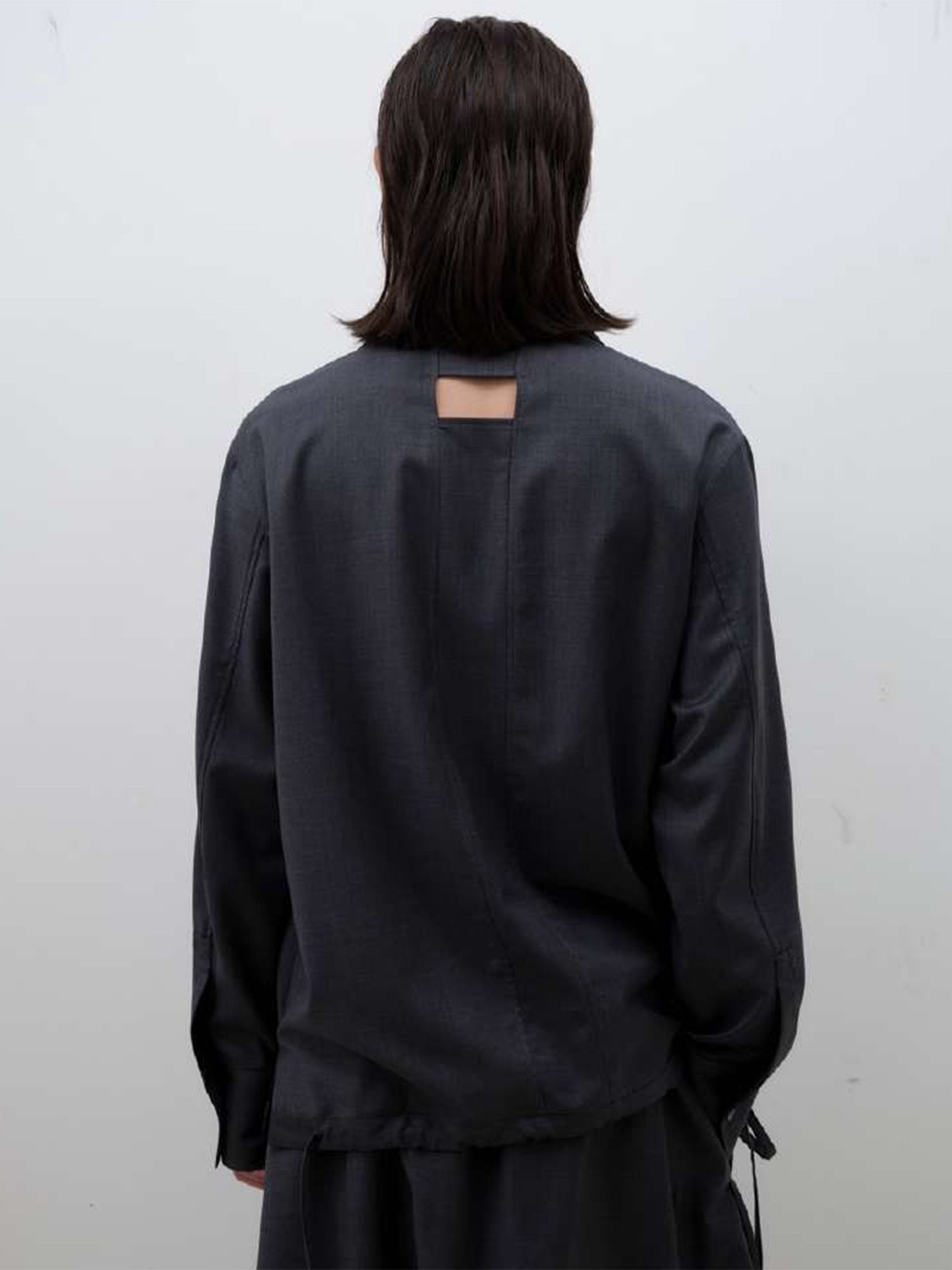 CROSSED OVER SHIRT, Grey