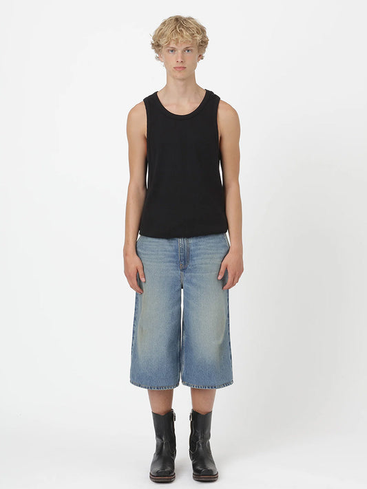 KYLE LONG DENIM SHORTS, Blue