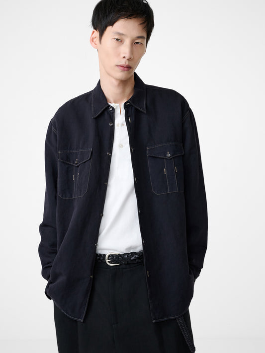 UTILITY POCKET SHIRT, BLACK GRAPE