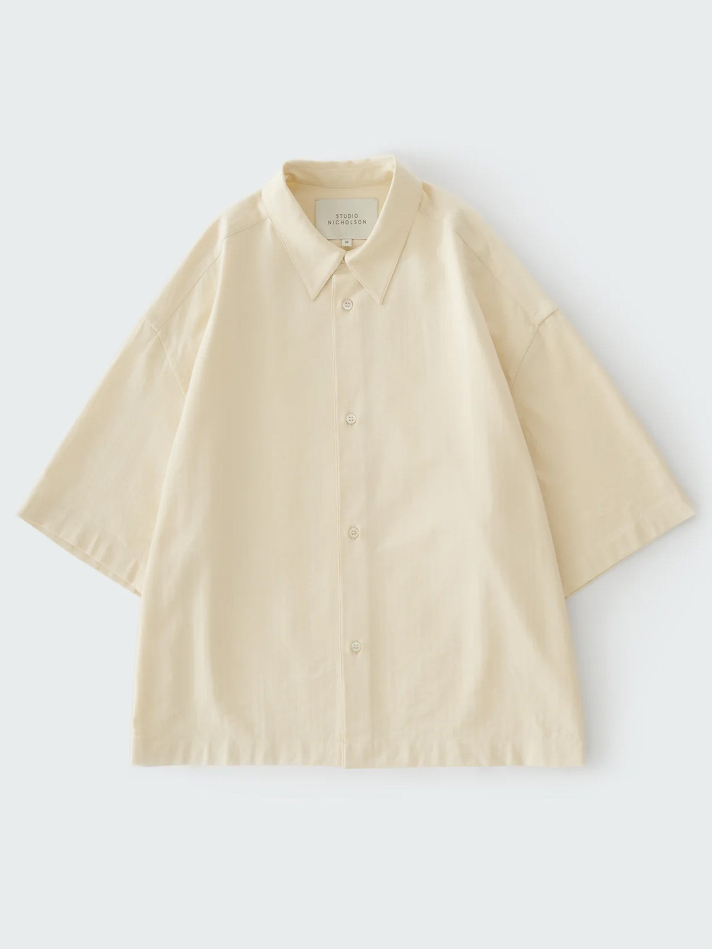 SHORT SLEEVE BOXY SHIRT, ANTIQUE WHITE