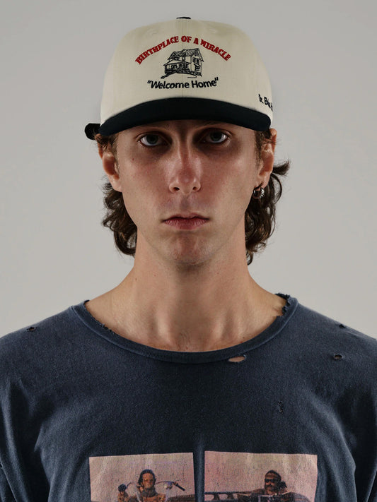 WELCOME HOME LOW PROFILE HAT, White
