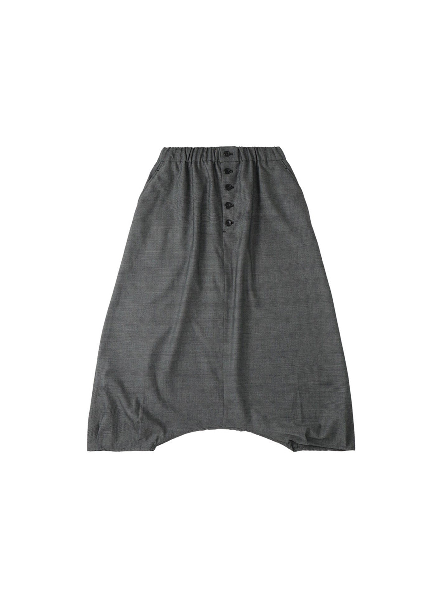 GLEN PLAID SAROUEL PANTS, Light Grey