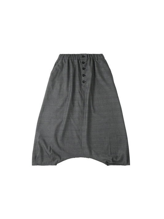 GLEN PLAID SAROUEL PANTS, Light Grey