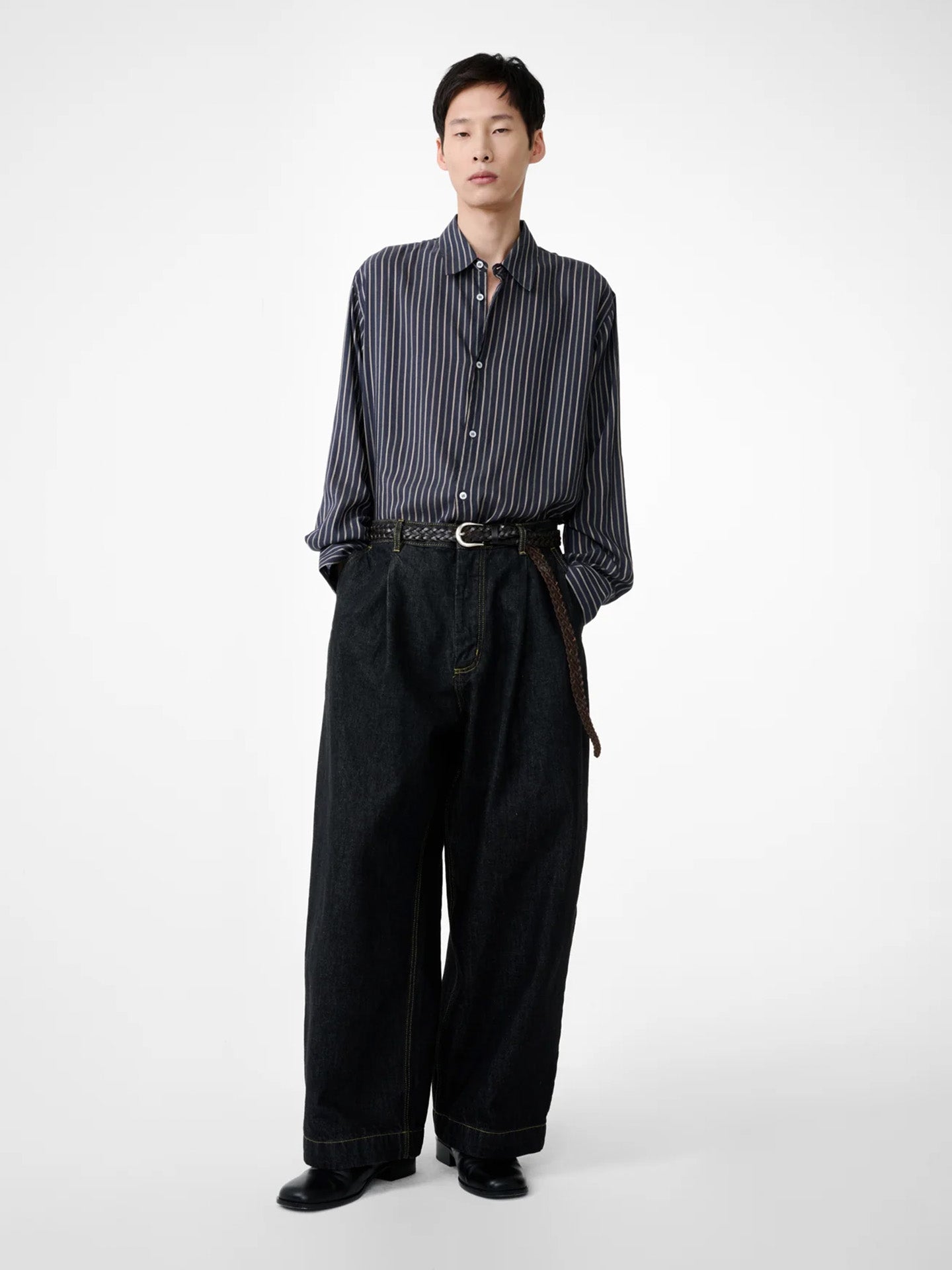 SINGLE PLEAT PANT, BLACK